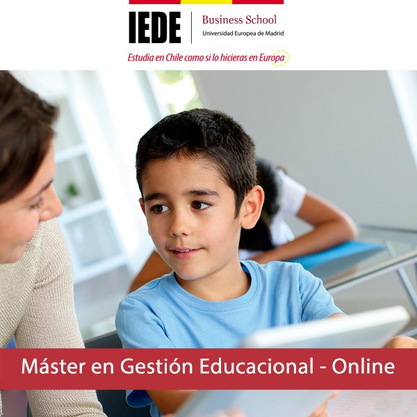 IEDE_BS's tweet photo. Máster en Gestión Educacional - 100% online https://t.co/sy5yEPXLkM https://t.co/JOkzcLV9nQ
