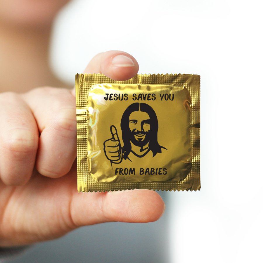 @LiannaC I finally made those Jesus Condoms you wrote about 5 years ago. 