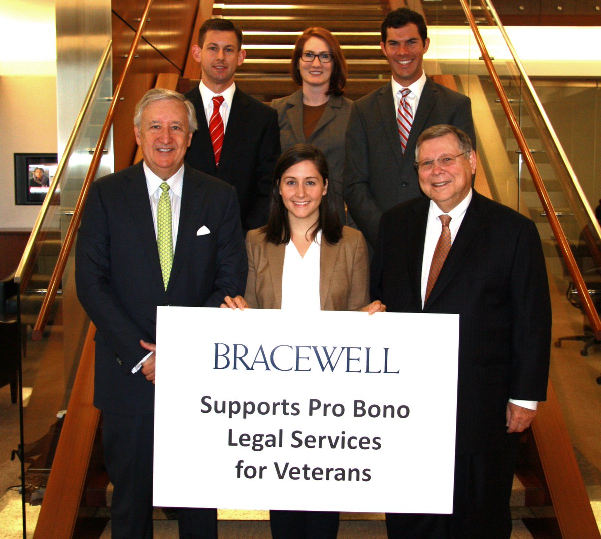 thehba's tweet photo. Thank you, Bracewell LLP, for supporting pro bono legal services for veterans! #TVLaw #ABAServingVeterans https://t.co/HucH4wtVMq