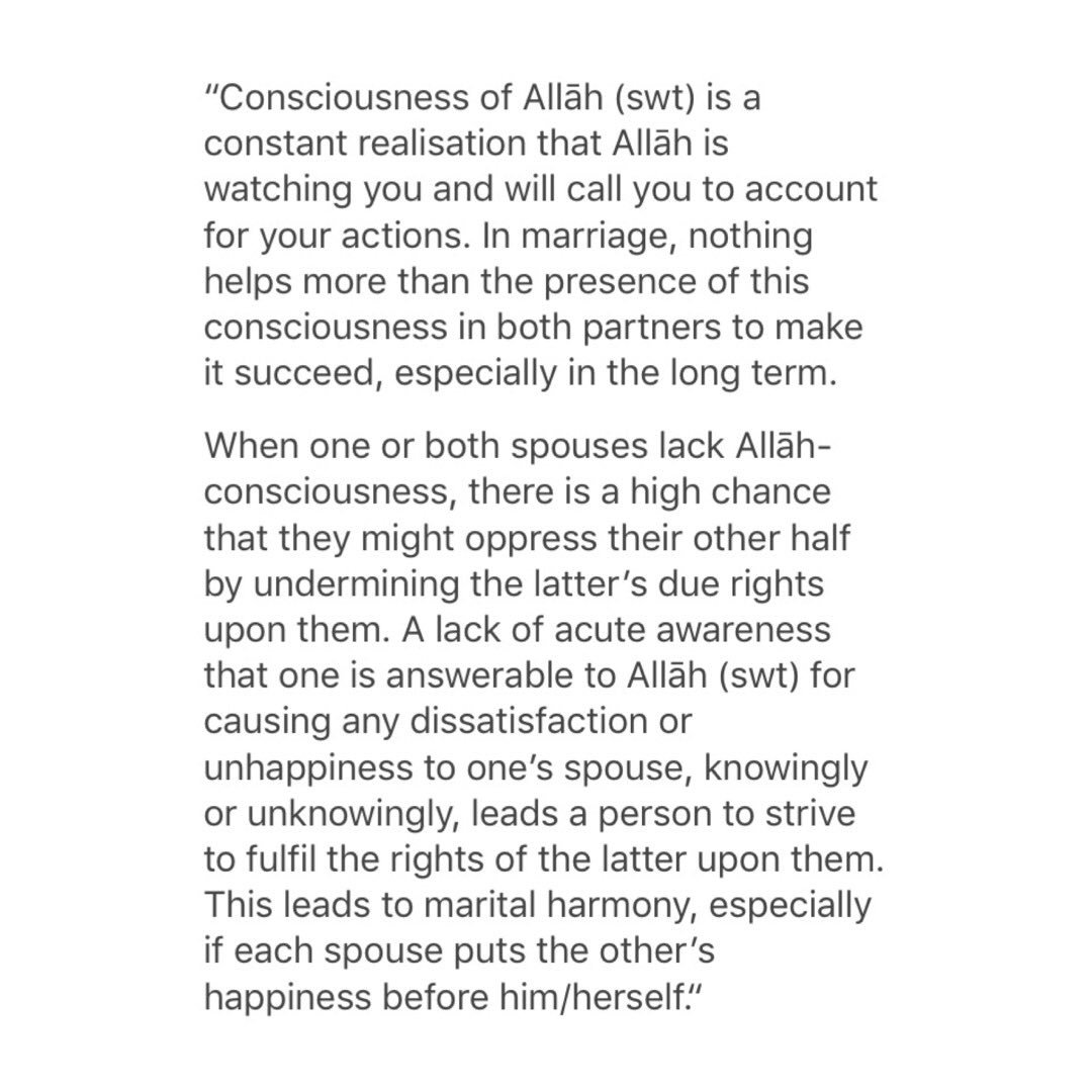 Haqq4All's tweet photo. Fearing Allāh: A Recipe Of A Successful Marriage, Sadaf Farūqī https://t.co/lodvNhSIf2