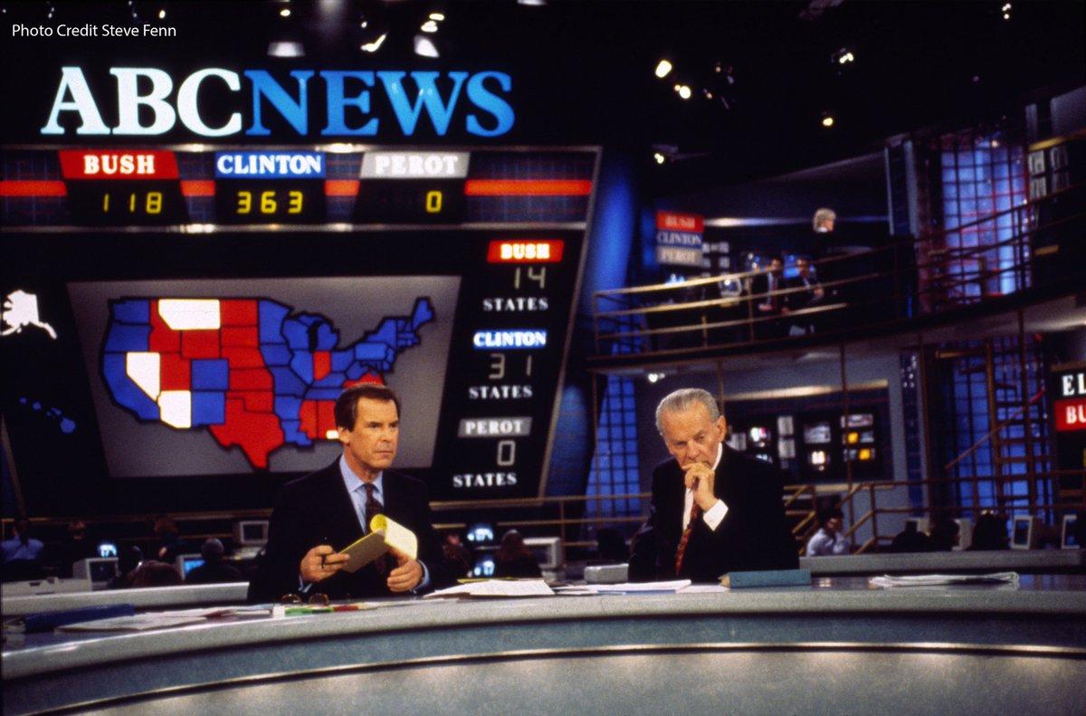 Abcnews Pr On Twitter Election Day 1992 11 5 92 Peter Jennings David Brinkley Reporting From Abc News Headquarters Election2016 Coverage Tomorrow On Abc Https T Co Wukvypubfa