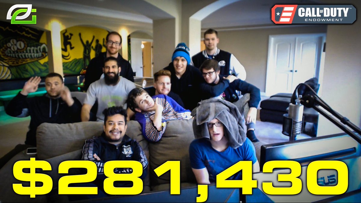 OpTicUpdate's tweet photo. .@OpTicGaming has raised a total of $281,430 for @CODE4Vets. Insane. This is awesome. Photo credit to @LilbubbaLive https://t.co/7GXbc5hyrp