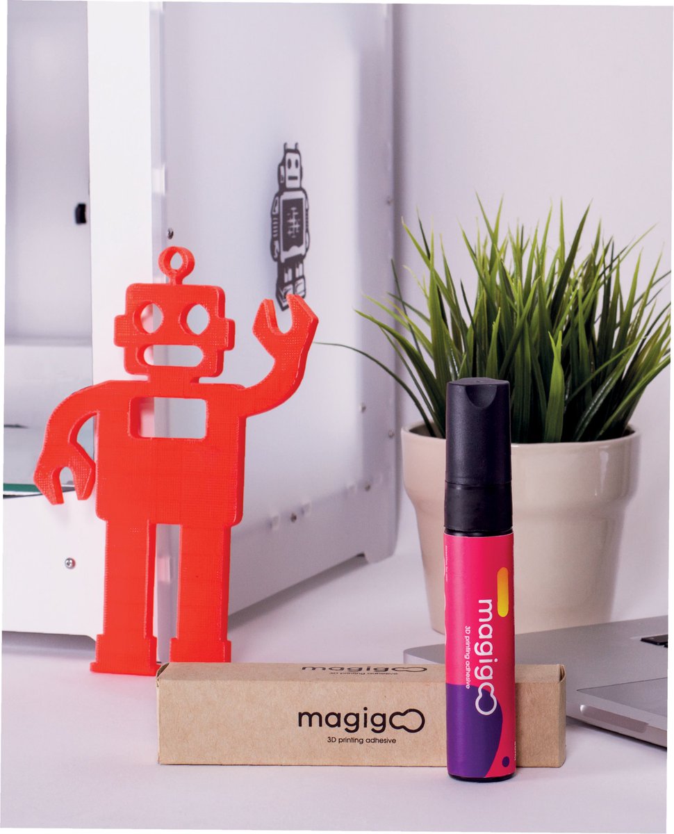 Proud to announce our new sponsor @magigoo They make a printing adhesive that eliminates the need for a plastic raft #3dprint #innovation