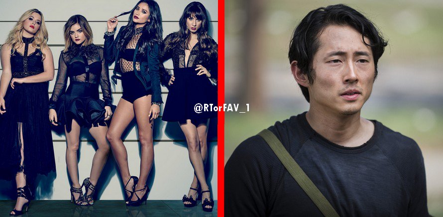RTorFAV_1's tweet photo. REQUESTED 
RT for Aria, Emily, Alison, Spencer
LIKE for Glenn Rhee https://t.co/8y9D43vQnZ