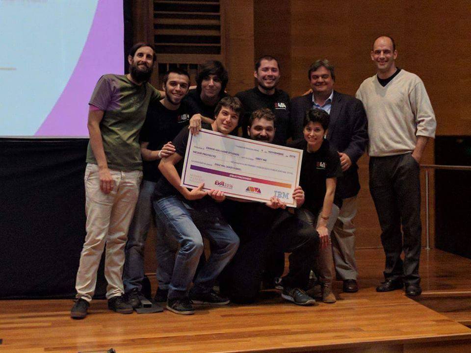 E404gs's tweet photo. Obey Me fue un éxito en #EVA2016! Ganamos el premio de MPVP de @adva_vg y quedamos segundos como juego favorito del público #gamedev https://t.co/14xPW6A6vK