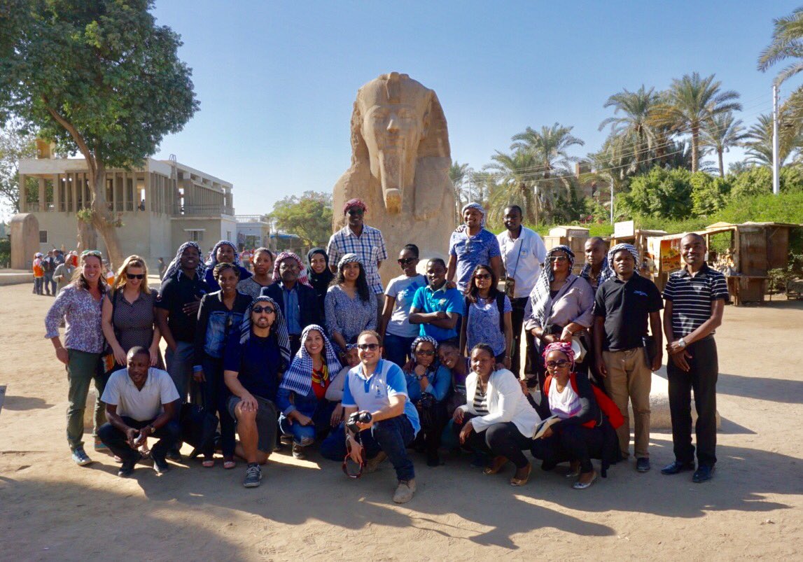 27 EMAT members representing Tanzania at #AfCEM2016 learning about ancient Egypt at Memphis pre-conference!