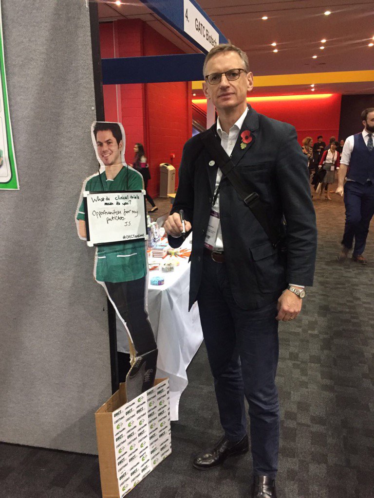 Thanks Professor Spicer for visiting us at stand 5 to tell us what clinical trials means to you #OHCTandMe #NCRI2016