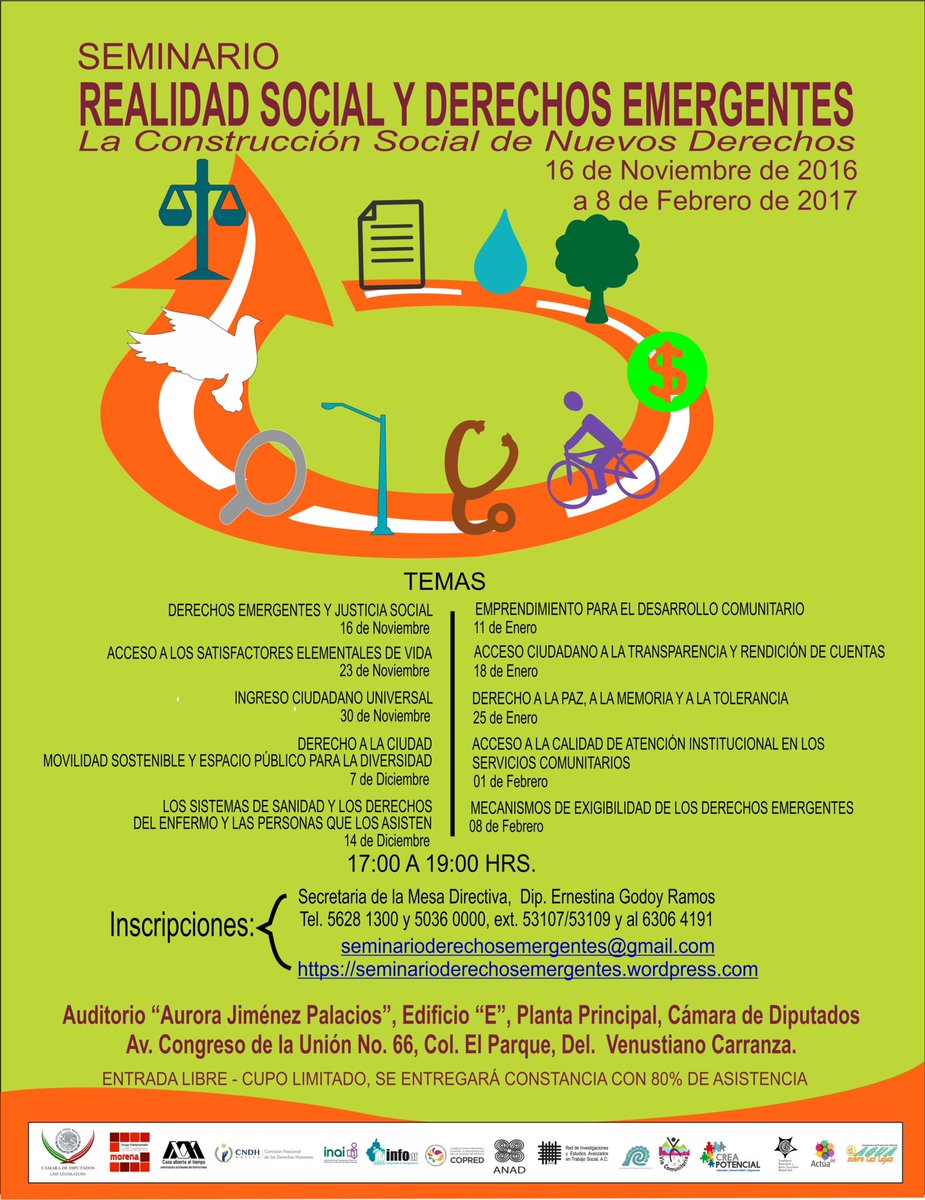 Te invito a participar en el Seminario Realidad y Derechos Emergentes.Inscripciones abiertas. Cupo Limitado #DerechosEmergentes