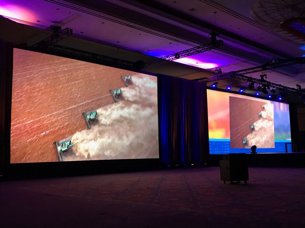 FarmIndustryNew's tweet photo. We are at #trimbledimension to catch up on some hot tech. Stay tuned. #farm https://t.co/T9nT04WAn2