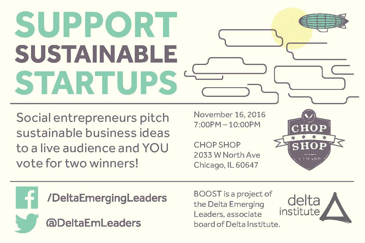 DeltaGreatLakes's tweet photo. 5th Annual BOOST pitch night is next week. YOU vote for which sustainability start-up wins the $$$. https://t.co/4WgP06r13I #boost2016 https://t.co/hJzcxM1d2y
