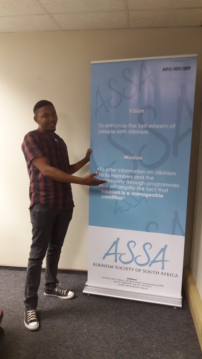 TrainingMGS's tweet image. Abel Ntsane @ASSA Albinoism Society SA.
#learnerships #Disability #HOPEcampaign