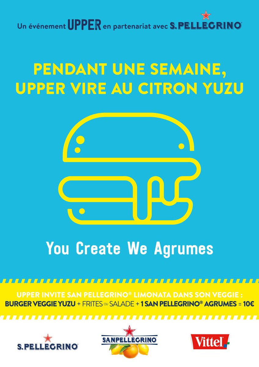 Du 7 au 11 novembre, UPPER s'associe à #sanpellegrino pour créer un Menu Veggie éphémère YUZ'UPPER autour de sa gamme Agrumes. xxx
