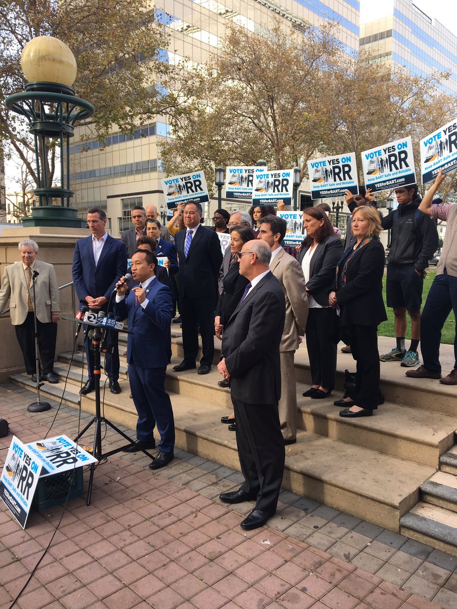 Bay Area Council (@bayareacouncil) on Twitter photo Look who's supporting <a href="/SFBART/">BART</a> <a href="/yesforbart/">YES on Measure RR</a> --<a href="/GavinNewsom/">Gavin Newsom</a> <a href="/mayoredlee/">Mayor Ed Lee</a> <a href="/LibbySchaaf/">Libby Schaaf</a> <a href="/DavidChiu/">David Chiu</a> <a href="/MarkLeno/">Mark Leno</a> <a href="/JimWunderman/">Jim Wunderman</a> <a href="/PhilTing/">Phil Ting</a> Barbara Lee Look who's supporting <a href="/SFBART/">BART</a> <a href="/yesforbart/">YES on Measure RR</a> --<a href="/GavinNewsom/">Gavin Newsom</a> <a href="/mayoredlee/">Mayor Ed Lee</a> <a href="/LibbySchaaf/">Libby Schaaf</a> <a href="/DavidChiu/">David Chiu</a> <a href="/MarkLeno/">Mark Leno</a> <a href="/JimWunderman/">Jim Wunderman</a> <a href="/PhilTing/">Phil Ting</a> Barbara Lee