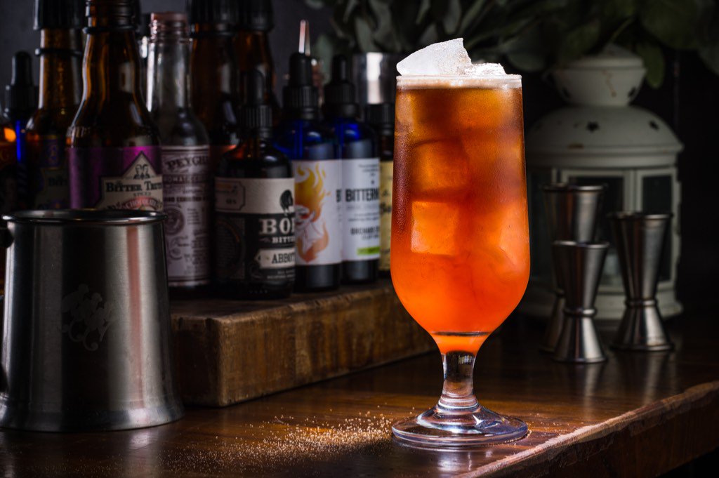 Runaway Man - Monkey Shoulder, Caol Ila 12, plum cordial, ginger, lemon, raspberry porter.