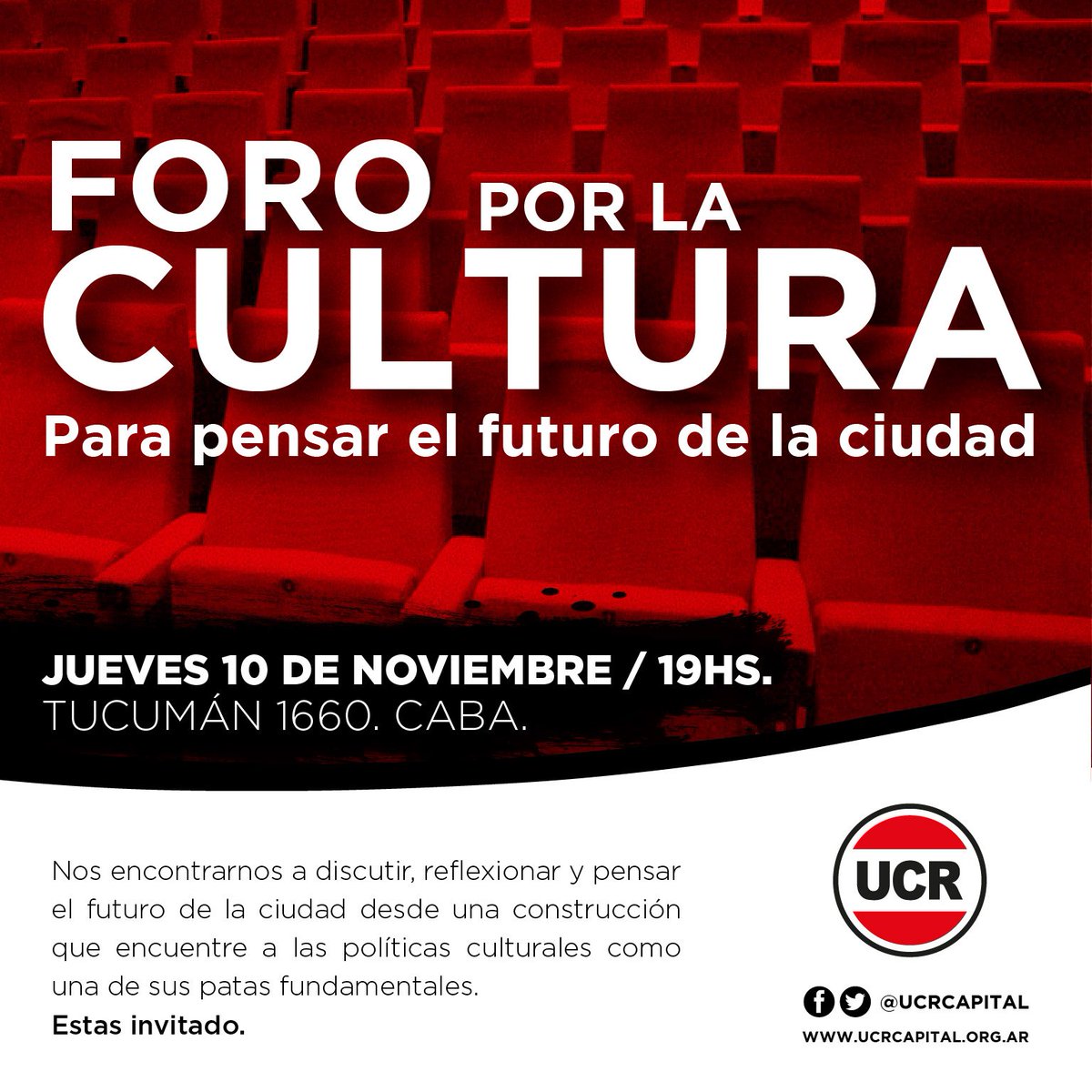 diegoberardogc's tweet photo. Este jueves desde la @UCRCapital nos encontramos a reflexionar sobre la Cultura para pensar el futuro de la ciudad. https://t.co/6FL5SSiawH