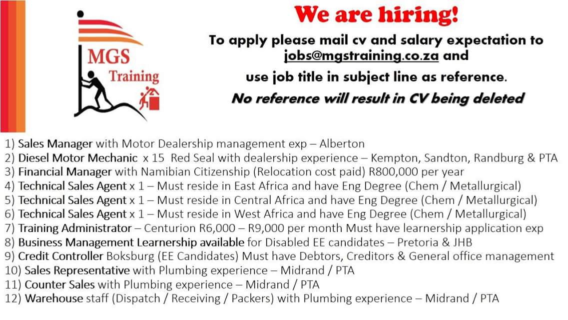 TrainingMGS's tweet image. #Job #recruitment #MGSTraining