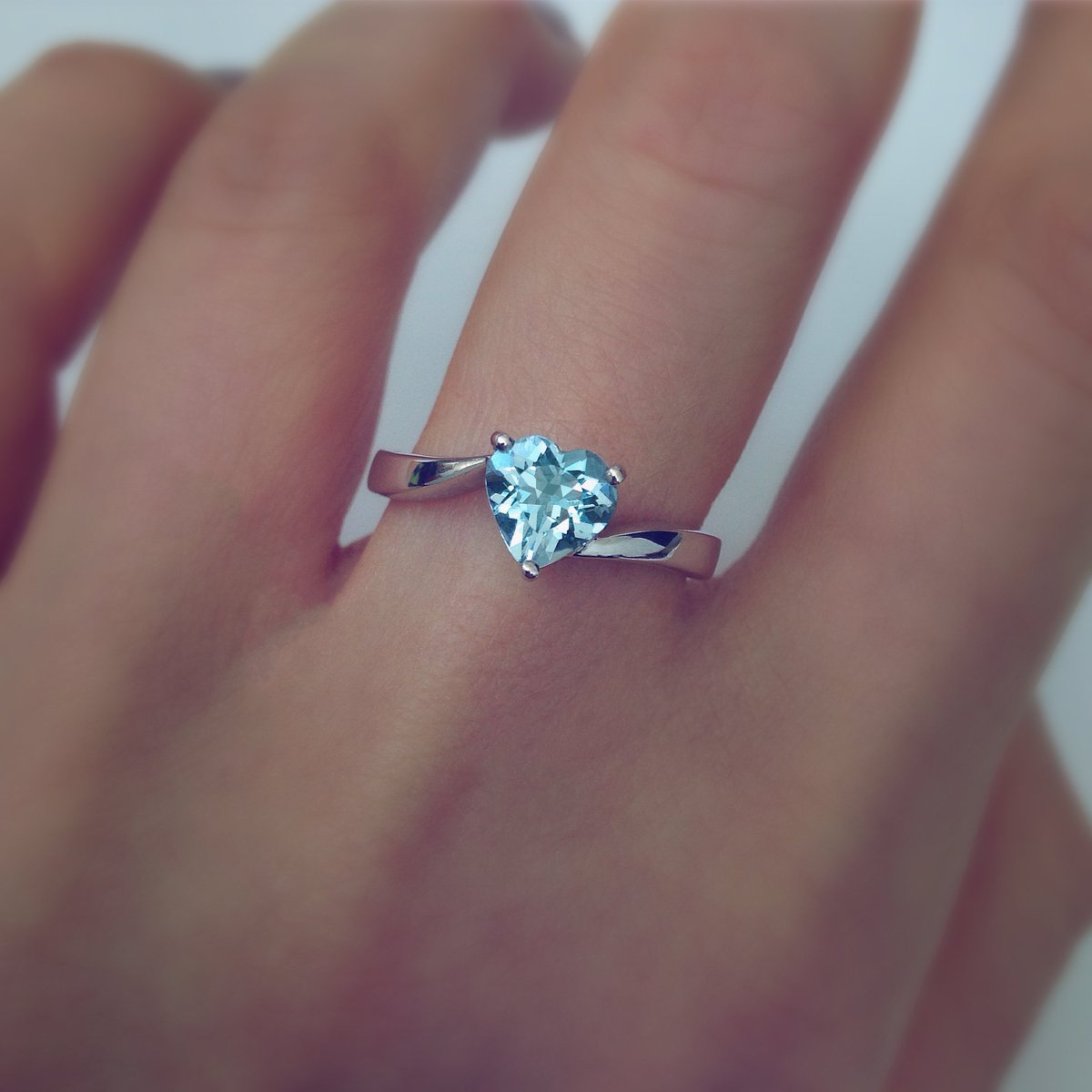 Beautiful, Heart Cut Santa Teresa Aquamarine ring for £136. Enter '4931PK' on our Webshop to shop now. rocksandco.com/jewellery