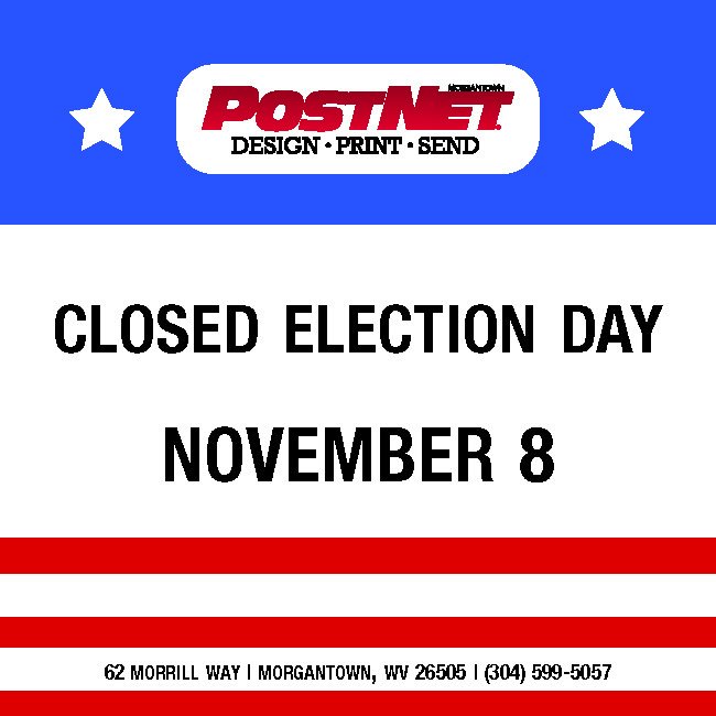PostNetMotown's tweet image. Tomorrow, November 8th, we will be closed for Election Day 🇺🇸