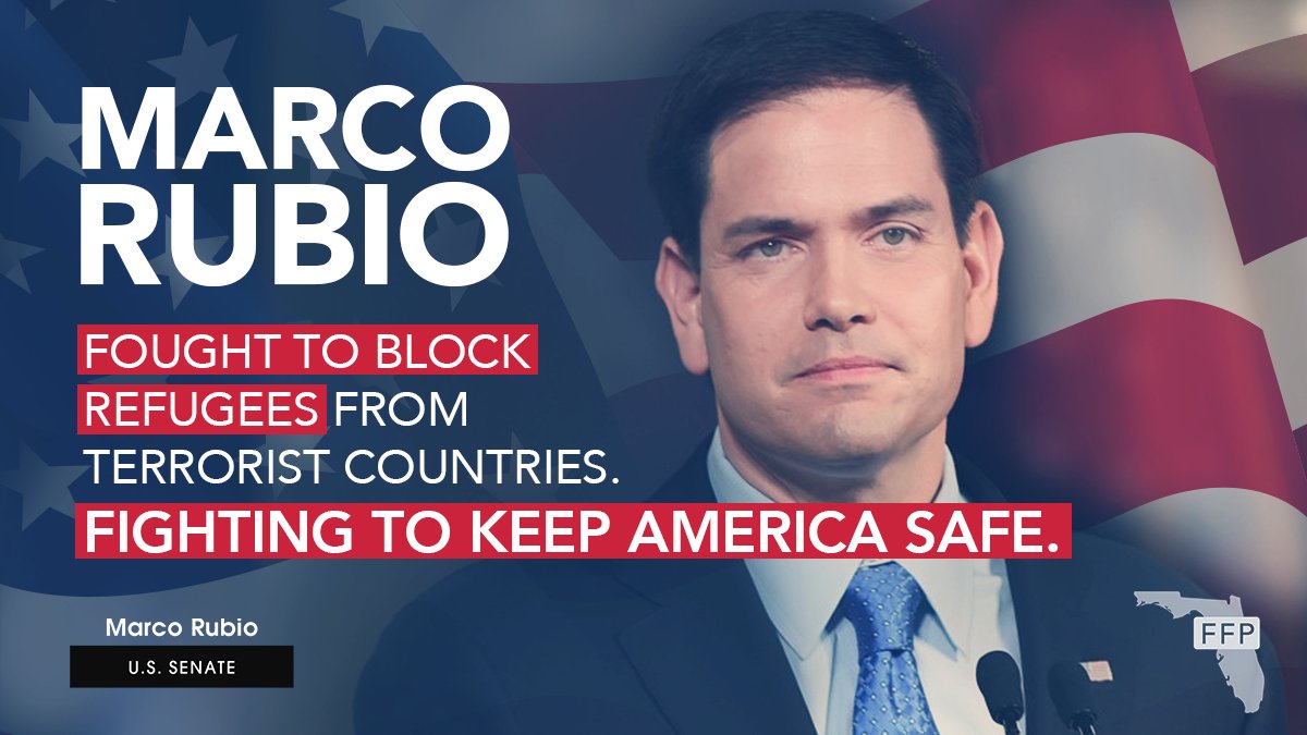 flfirstproject's tweet photo. Marco Rubio isn't afraid to stand up to terrorism. He's the national security champion we need. #VoteRubio #FLSen https://t.co/e7Vg0DisQm