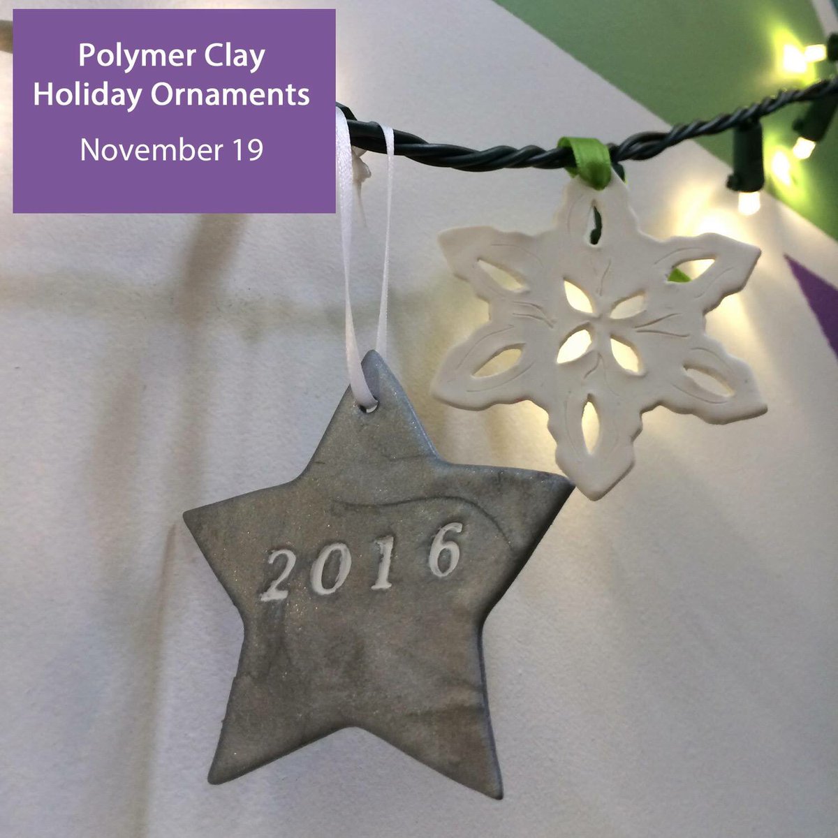 theCraftCommons's tweet photo. These polymer clay ornaments are perfect for personalizing. What will you celebrate? #craftsomething https://t.co/MexImk1t6f #acreativedc https://t.co/6aEefHB2Wj