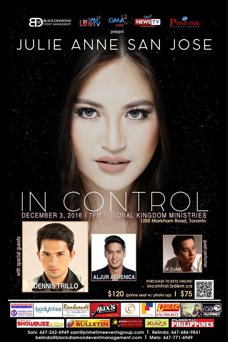 kapusointoronto's tweet photo. Mga Kapuso! Get your tickets now for @MyJaps 's IN CONTROL concert in TORONTO on Dec 3rd 2016 (1) https://t.co/Ilo0JZqyVy
