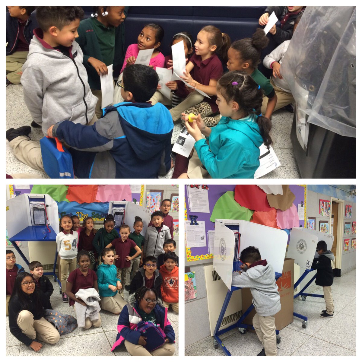 2-332 is voting for President in official voting booths!! Who will it be? Trump vs. Hillary 🔴🔵 #76learns #ps76