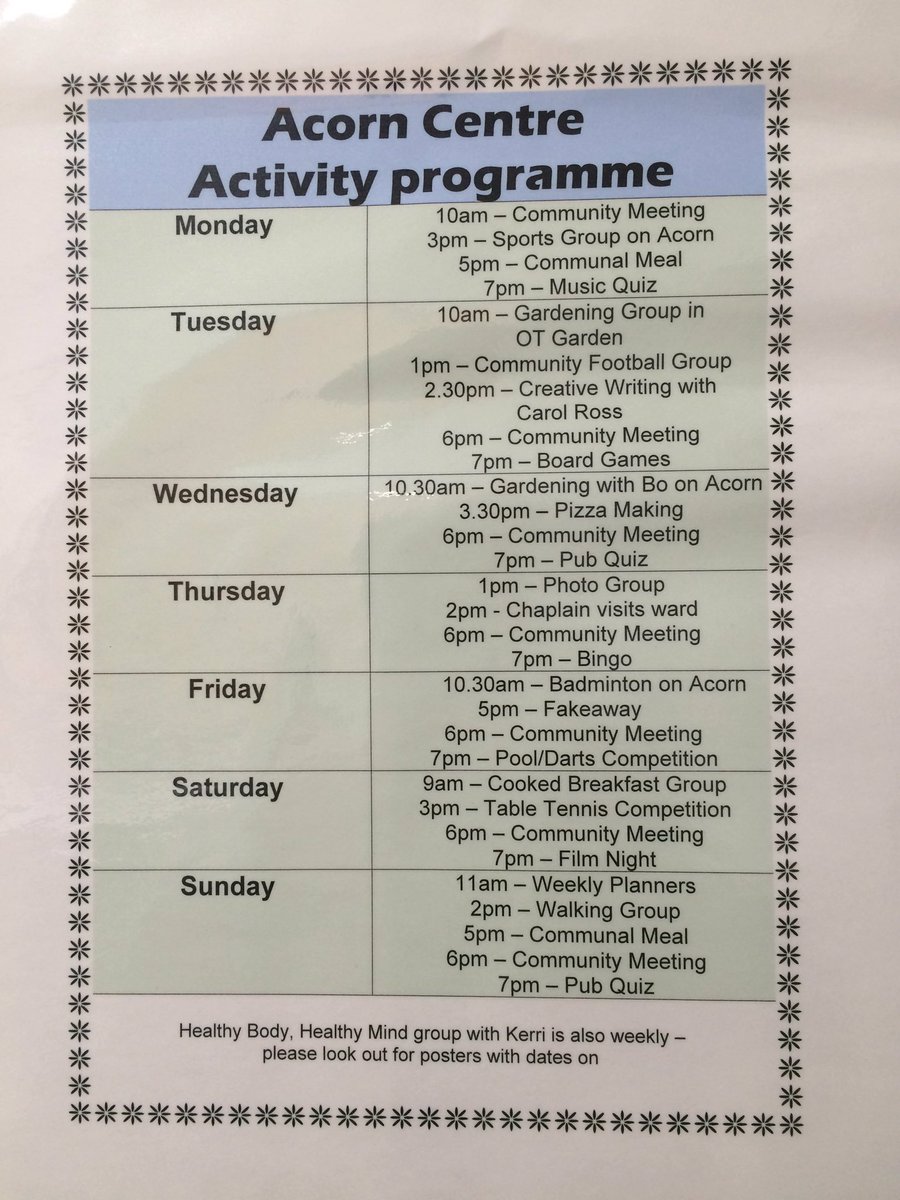 sarahkatenorman's tweet photo. Visiting @AcornCPFT after work Computer Club and loving this great ward for mental health patients #Quality #Services #People #Efficient https://t.co/US1L0erTeR