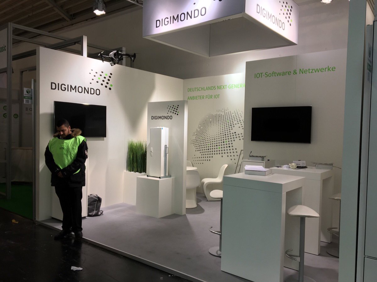 digimondogmbh's tweet photo. Visit DIGIMONDO @electronicaFair Hall 4 Booth 160.
The stand is ready - say hello to the security 🚨 and see you tomorrow! #LoRaWAN https://t.co/H4JmCEPR2U