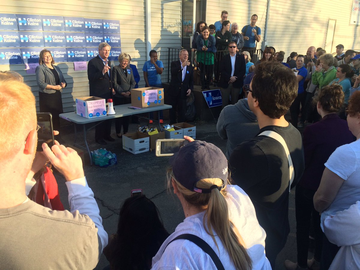 MonicaVernon's tweet photo. Snapshot from Sec. Vilsack's canvass launch in #CedarRapids. #TeamVernon keeps digging deeper for that 1 more door knock! #ia01 #IowaStrong https://t.co/3AlgE9SeDd
