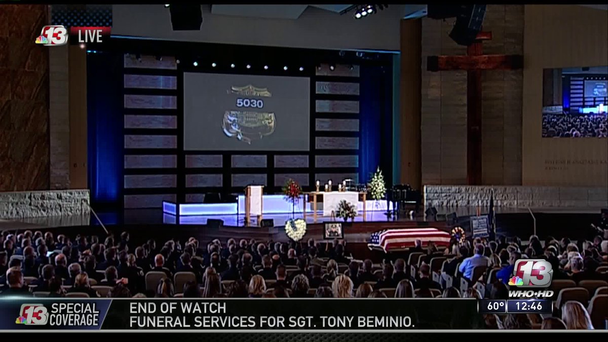 WHO13news's tweet image. End of Watch call for Sgt. Tony Beminio #EndofWatch facebook.com/WHOHD/videos/1…