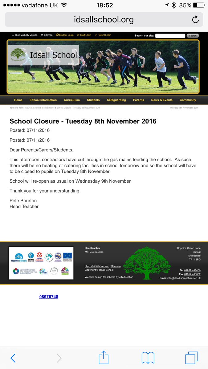 IMPORTANT NOTICE
Due to no heating school will be closed to all pupils. School will reopen Wednesday 9th Nov unless you hear otherwise.