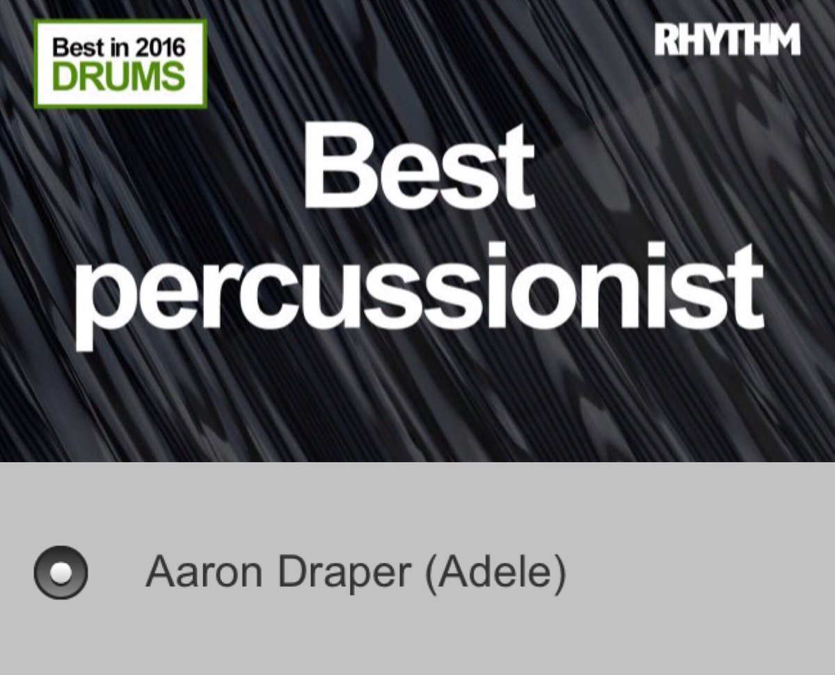 AdeleStuffDaily's tweet photo. 🎶Adele's band members Derrick and Aaron were nominated for Best pop/session drummer &amp; Best percussionist vote here: https://t.co/qwX2Tg5CVd https://t.co/b8K4Mu4urq