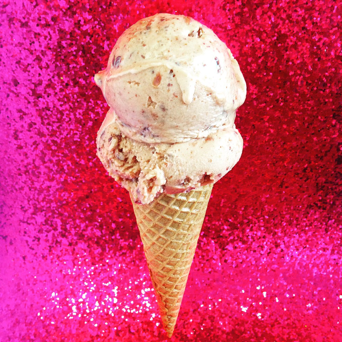 sweetritual's tweet image. Cherry Springer: almond ice cream with tart cherry juice, chocolate freckles and cherry pieces. #sweetritual