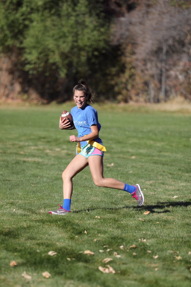 carolinecantera's tweet photo. Don't we all wish we could be as stoked on life as my sister is on scoring a touchdown in flag football?? https://t.co/7esOWIOmy8