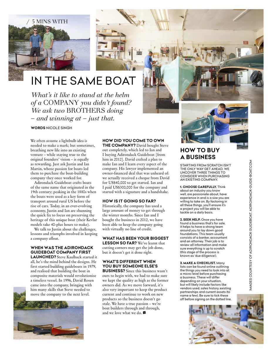 BoaGuide's tweet photo. An honor to be profiled in @CollectiveHub, on stands at @BNBuzz now! 
#entrepreneur #FamilyBusiness #guideboat #boat #MakerMovement #joblove https://t.co/cO2Pi3UWvF