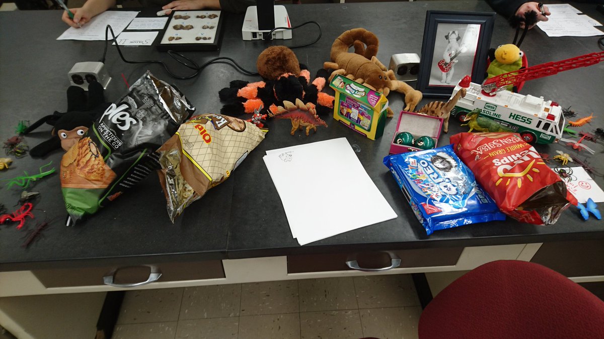 Lab midterm today in Forest Entomology 4251.  Our TA set up a break station at stop #8.