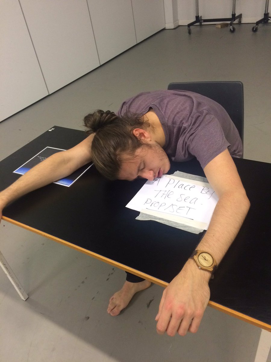 Ten29Theatre's tweet photo. Ross is brain dead after a long day of rehearsals! But not to worry only 2 days to go!! #APBTS https://t.co/FraJUxsDT8