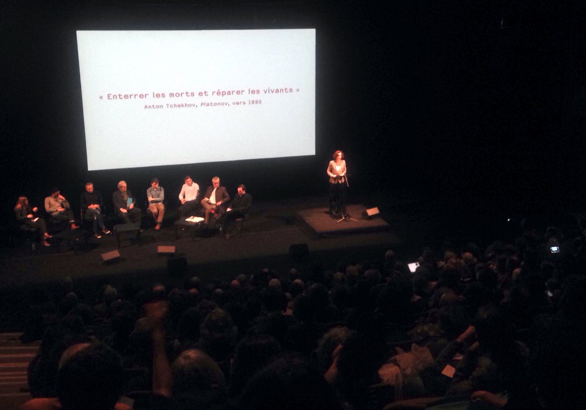 AAzoulay's tweet photo. Ouverture du colloque "à quoi bon les poètes en temps de détresse ?". La culture, la création et les idées pour réparer les vivants. https://t.co/aBG4VERGS6
