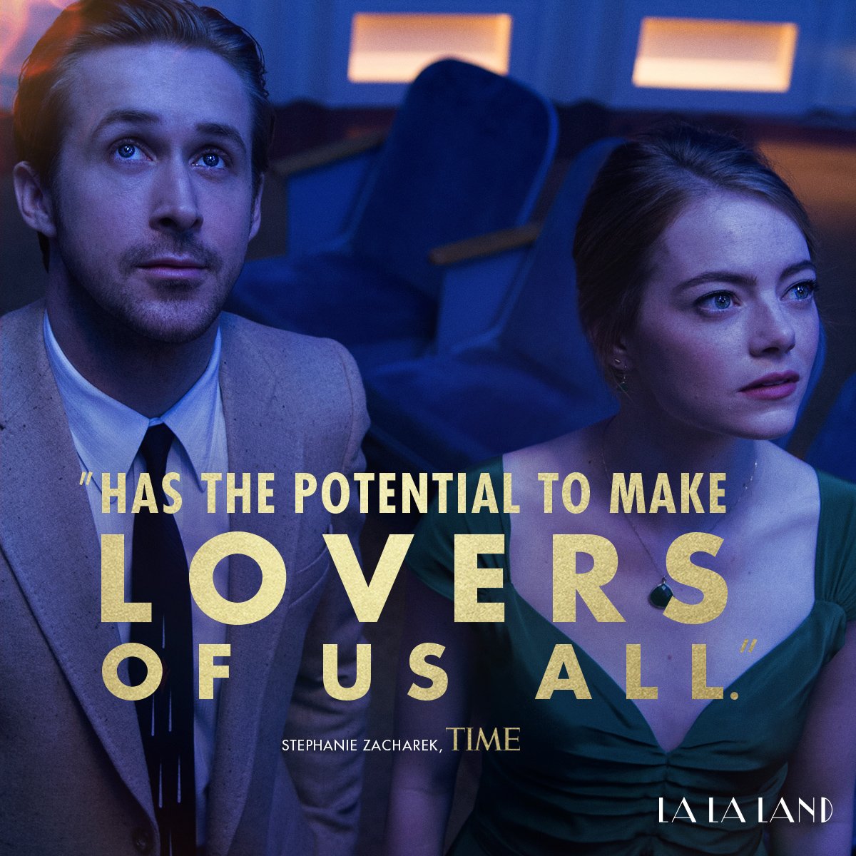 LaLaLand's tweet photo. Critics are falling head over heels for #LALALAND. Experience it in theaters this December. https://t.co/FxOLB4pgtK