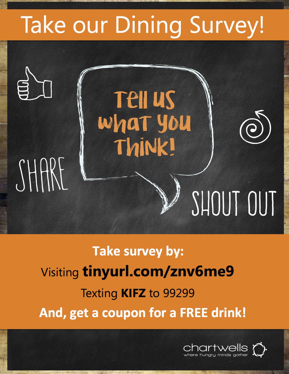 SEMOdining's tweet photo. Tell us what u think! Take the dining experience survey, show the confirmation to the Towers Café cashier &amp;enter to win an iPad mini! https://t.co/axnEIgCeOU