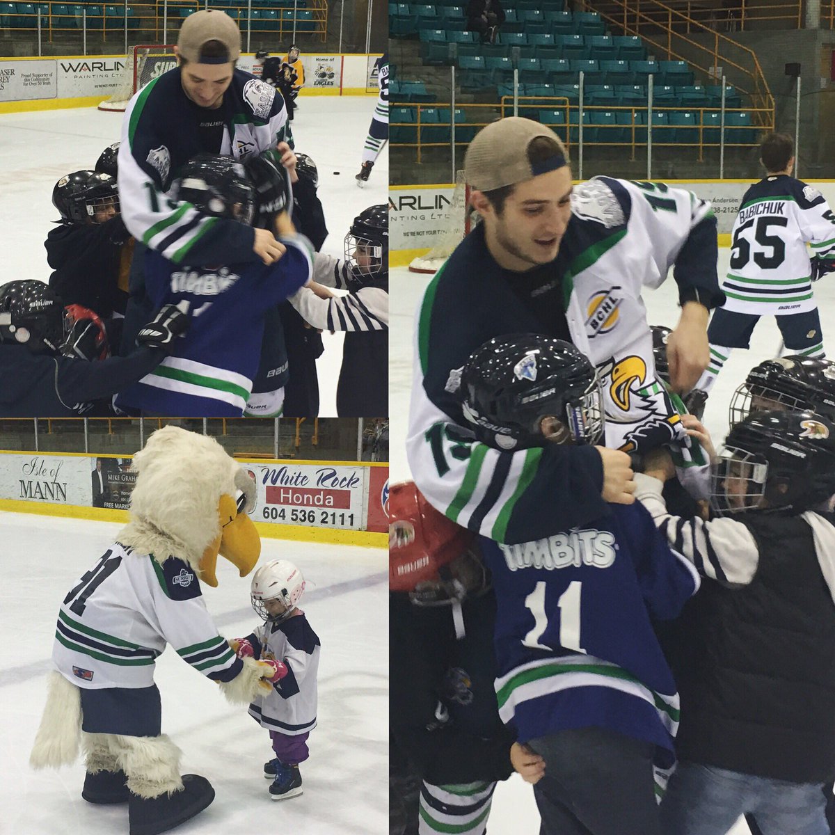 SurreyEagles's tweet photo. Hope everyone had fun at the free family skate after the game last night! We know @pivs15 did. https://t.co/w812Xbqcgt