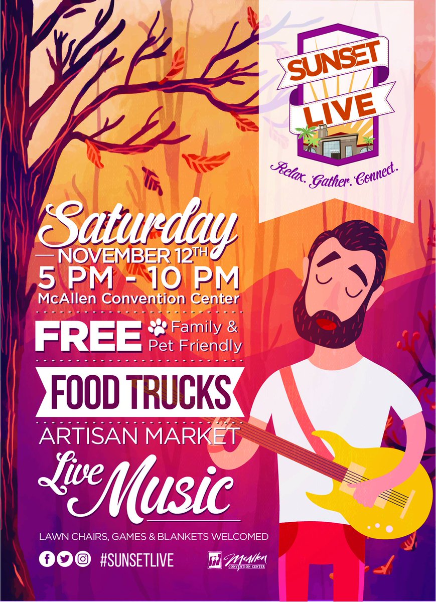 Who's going to #SunsetLive Outdoor Concert Series at <a href="/McAConventions/">McAConvention Ctr.</a> this Saturday?