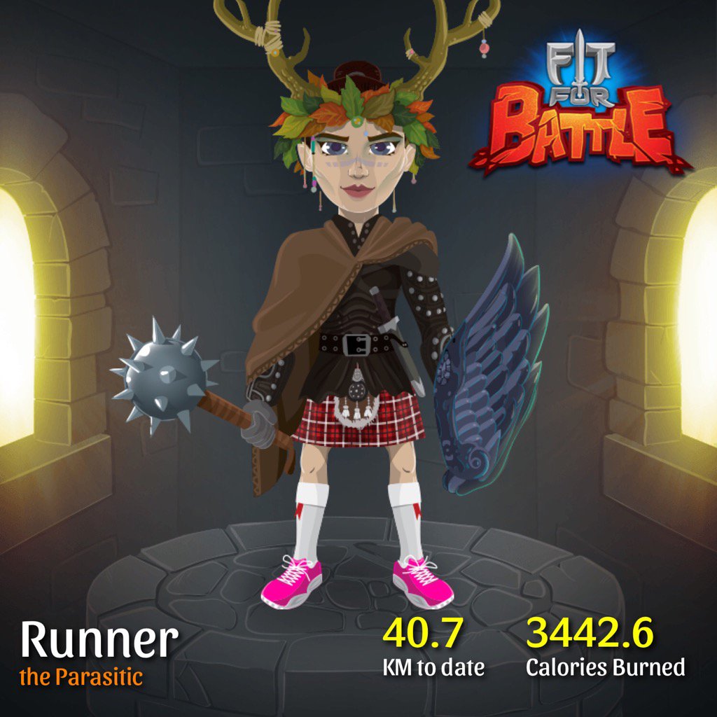 KathrynFlaherty's tweet photo. Check out my character Runner (the Parasitic)   #FitforBattle #Running #Motivation https://t.co/jbp3B5mJNp