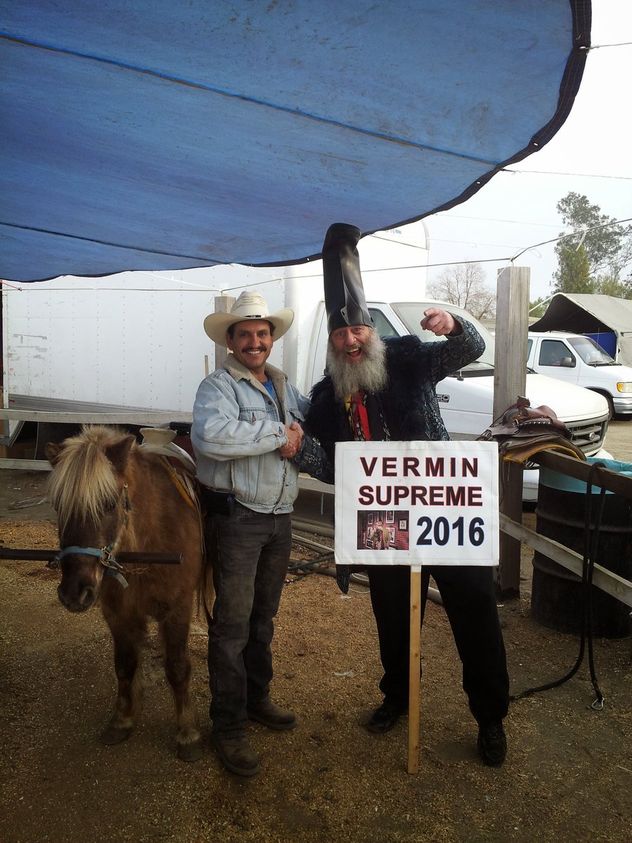 Babz86775915's tweet photo. Pony Workers United Endorsement of Presidential Candidate Vermin #vermin2016 Supreme https://t.co/Iu0f85IyM8