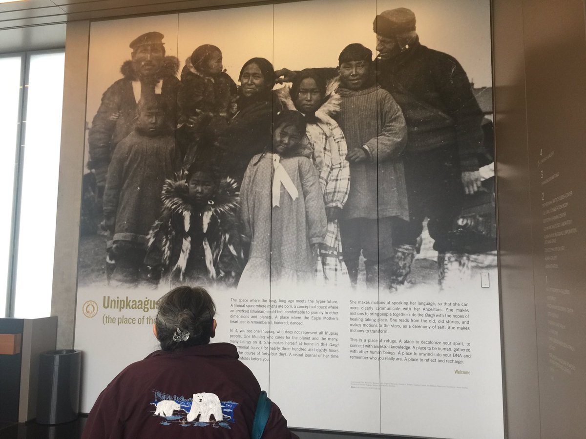 AKU_MATU's tweet photo. My Aunt Priscilla looking at her great-Uncle, Tiglook, his family, and a photographer. @AnchorageMuseum #futureancient https://t.co/wm77RJMIfR