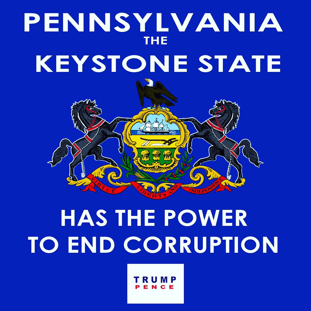 DonaldJTrumpJr's tweet image. Pennsylvania has the power to end corruption!!! 
Get out there and VOTE and bring your friends!!! #MAGA