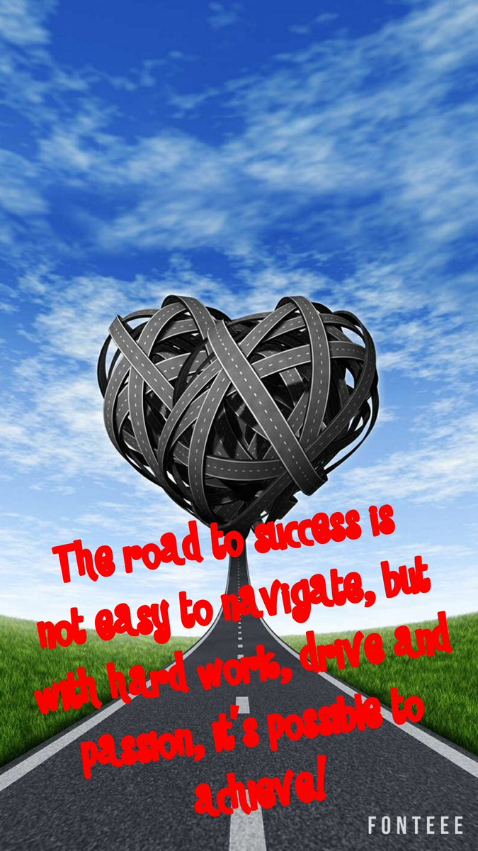 The road to success is not easy to navigate, but with hard work, drive and passion, it's possible to achieve!