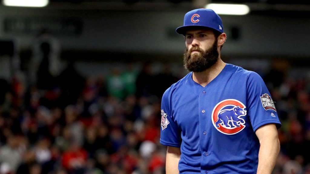 GolfNBS's tweet photo. Jake Arrieta looks unrecognizable after shaving off his beard! https://t.co/qE9MnOXJP0 https://t.co/hcLziTxsPM