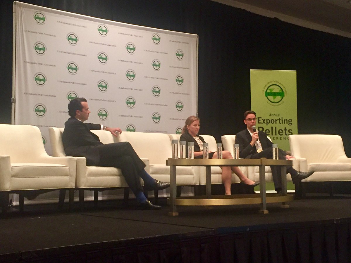 BiomassMagazine's tweet photo. Lena B., Sveaskog & Jaakko J., Poyry, answer q’s on non-subsidized markets, growth opportunities for #pellets #USIPA2016 https://t.co/8l1FtAaPDJ