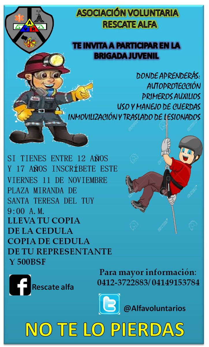 TE INVITAMOS A LA CONFORMACION DE BRIGADA JUVENIL.